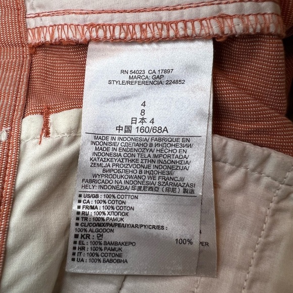 GAP Coral Boyfriend Roll Up Women's Shorts - Picture 9 of 10